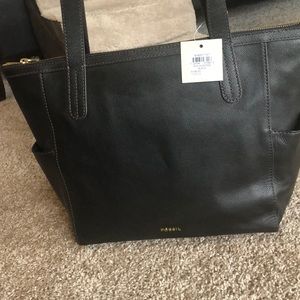 New black fossil tote